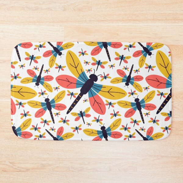 Item preview, Cute Kawaii Dragonfly Insect Seamless Pattern Design designed and sold by NadDot.