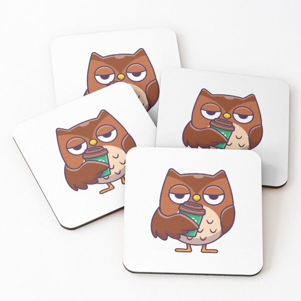 Item preview, Cute Tired Coffee Owl Morning Cartoon designed and sold by dmorcu.