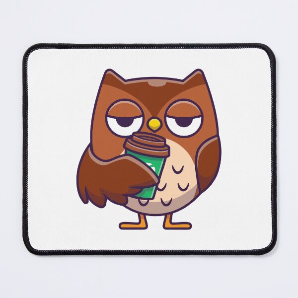 Item preview, Cute Tired Coffee Owl Morning Cartoon designed and sold by dmorcu.