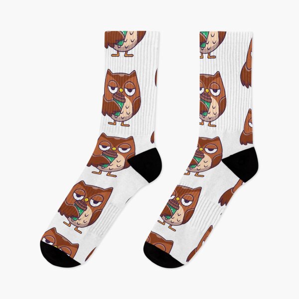 Item preview, Cute Tired Coffee Owl Morning Cartoon designed and sold by dmorcu.