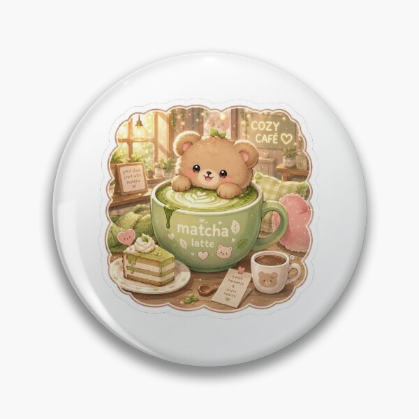 Item preview, Cozy Matcha Bear Sticker designed and sold by blossomfun.
