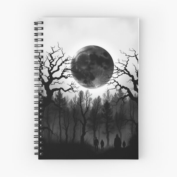 Item preview, Spooky Haunted Forest Under Full Moon Silhouettes designed and sold by EllDAV777.