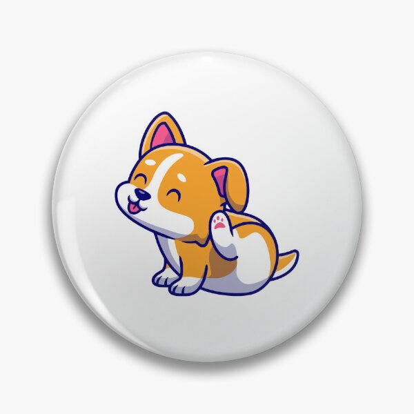 Item preview, Cute Corgi Puppy Dog Scratching Ear Cartoon designed and sold by dmorcu.
