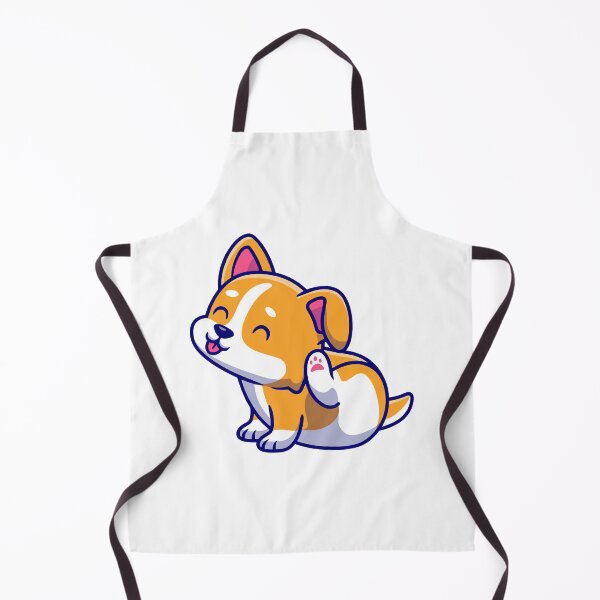 Item preview, Cute Corgi Puppy Dog Scratching Ear Cartoon designed and sold by dmorcu.