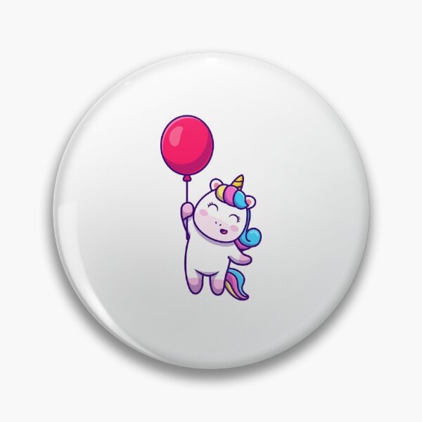 Item preview, Cute Magic Unicorn Floating With Red Balloon Cartoon designed and sold by dmorcu.