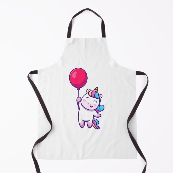 Item preview, Cute Magic Unicorn Floating With Red Balloon Cartoon designed and sold by dmorcu.