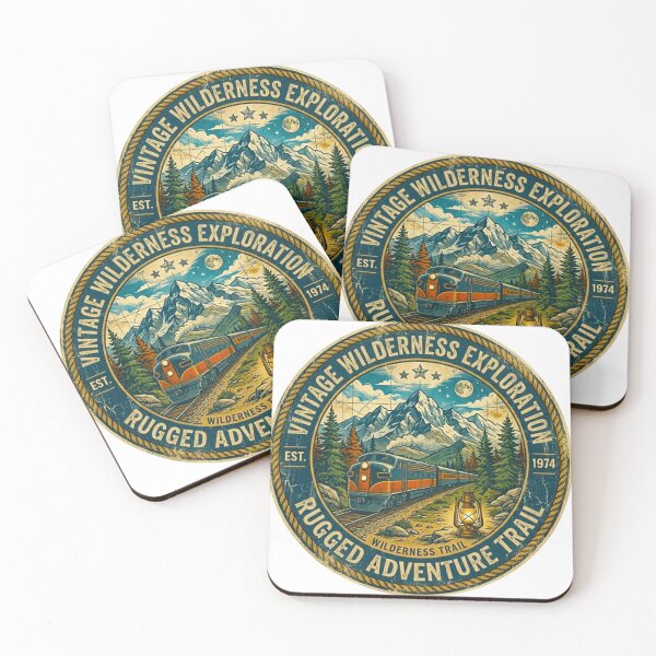 Item preview, Vintage Wilderness Exploration Rugged Train Adventure Badge designed and sold by MT-Hub | Cute Aesthetic Art, Stickers & Phone Cases.