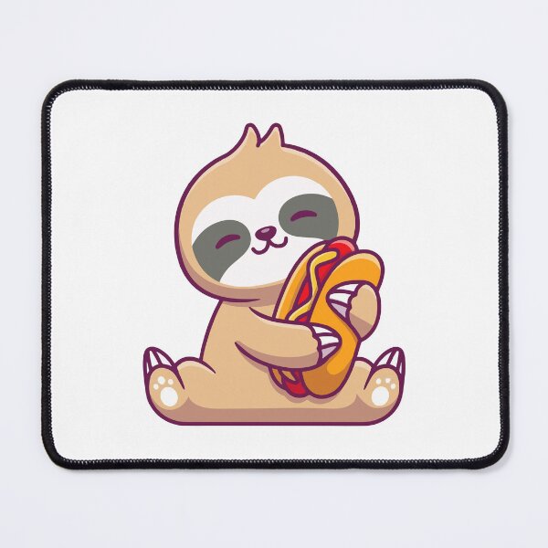 Item preview, Cute Sloth Eating Delicious Hotdog Cartoon designed and sold by dmorcu.