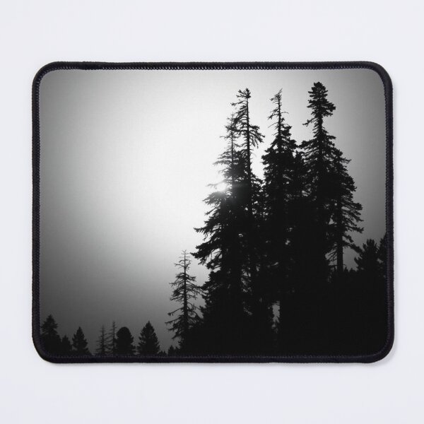 Item preview, Misty Pine Forest Silhouette at Sunrise designed and sold by EllDAV777.