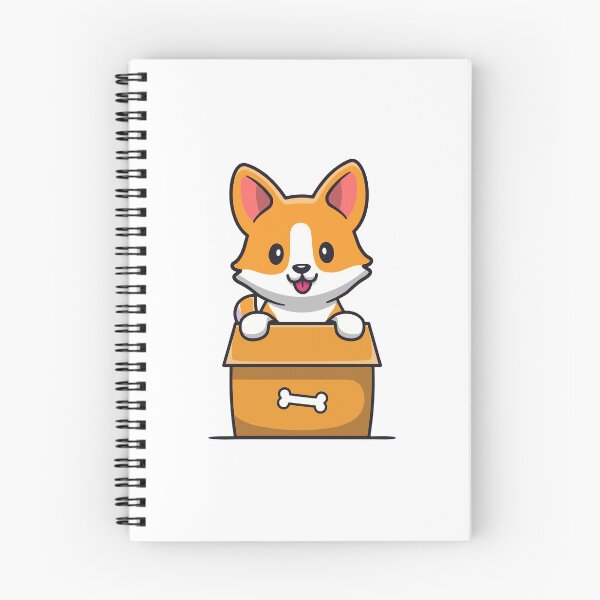 Item preview, Cute Corgi Puppy Dog Sitting In Box Cartoon designed and sold by dmorcu.