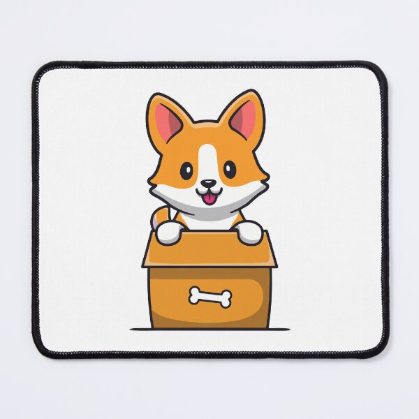 Item preview, Cute Corgi Puppy Dog Sitting In Box Cartoon designed and sold by dmorcu.