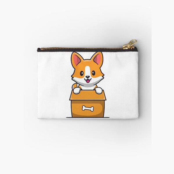 Item preview, Cute Corgi Puppy Dog Sitting In Box Cartoon designed and sold by dmorcu.