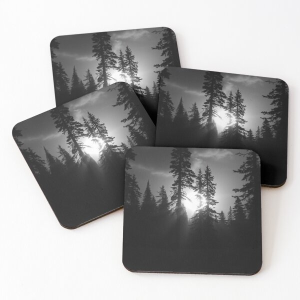 Item preview, Misty Forest Silhouettes | Dramatic Sun Rays Through Dark Pines designed and sold by EllDAV777.