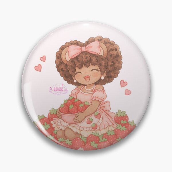 Item preview, Cute Strawberry Girl | Kawaii Berry Chibi Art Print designed and sold by DreamieMarket.