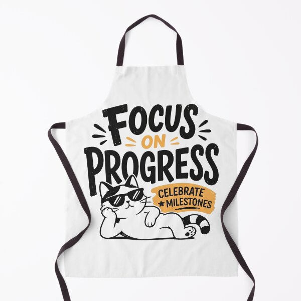 Item preview, Focus on Progress Cat — Celebrate Milestones               designed and sold by CrystalMineArts.