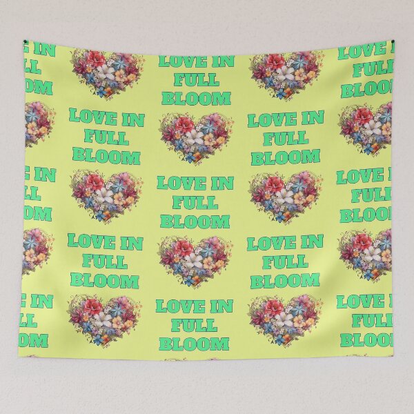 Item preview, Love in Full Bloom Heart Flowers Romantic Saying designed and sold by Mauswohn.