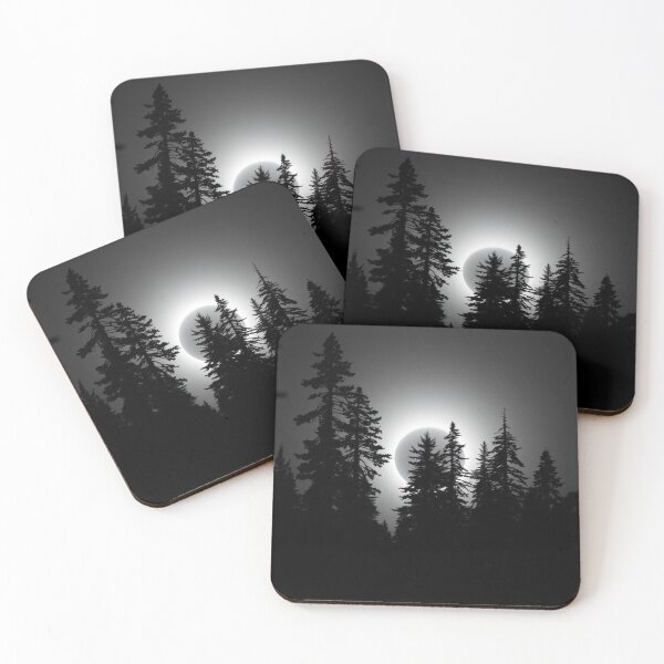 Item preview, Total Solar Eclipse Silhouetted by Ancient Pines designed and sold by EllDAV777.
