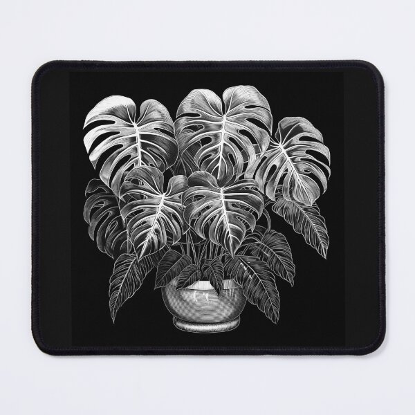 Item preview, Monstera Plant Black and White Botanical Art designed and sold by inkoutninja.