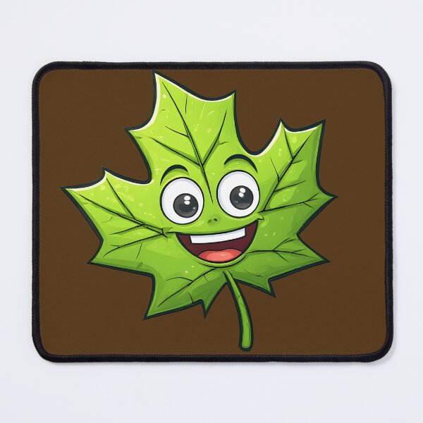 Item preview, Happy Green Maple Leaf Smile designed and sold by NatalyArtStudio.