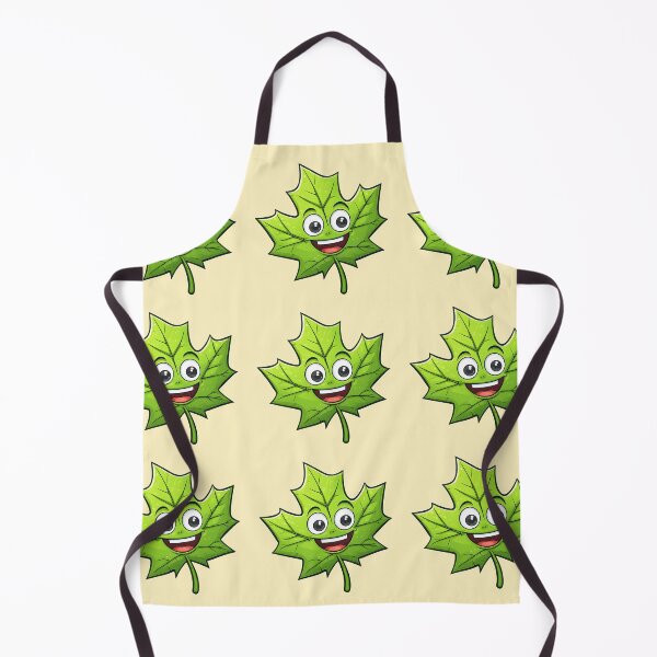 Item preview, Happy Green Maple Leaf Smile designed and sold by NatalyArtStudio.