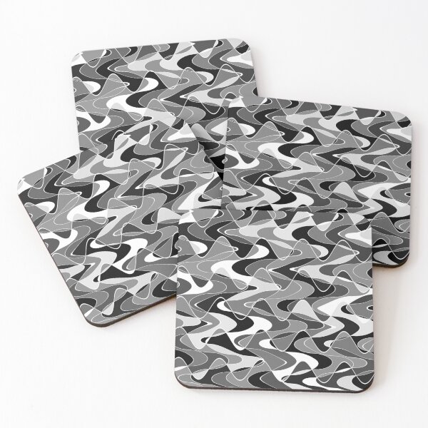 Item preview, Cosmic Wave Distribution Art - Black and White Geometric Space Design designed and sold by K Design Store.