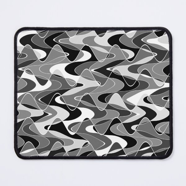 Item preview, Cosmic Wave Distribution Art - Black and White Geometric Space Design designed and sold by K Design Store.