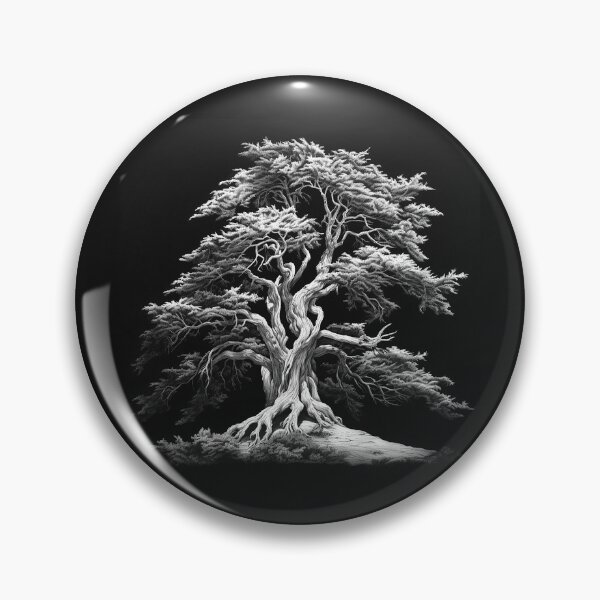 Item preview, Ancient Tree Black and White Nature Art designed and sold by inkoutninja.