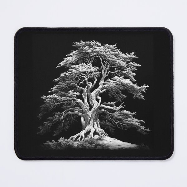 Item preview, Ancient Tree Black and White Nature Art designed and sold by inkoutninja.