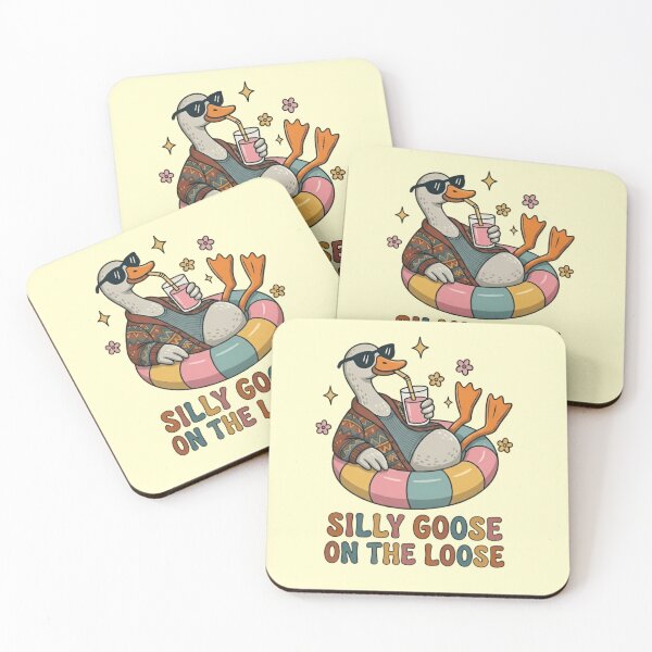 Item preview, Funny Silly Goose On The Loose Retro Summer T-Shirt designed and sold by ZyxDes.