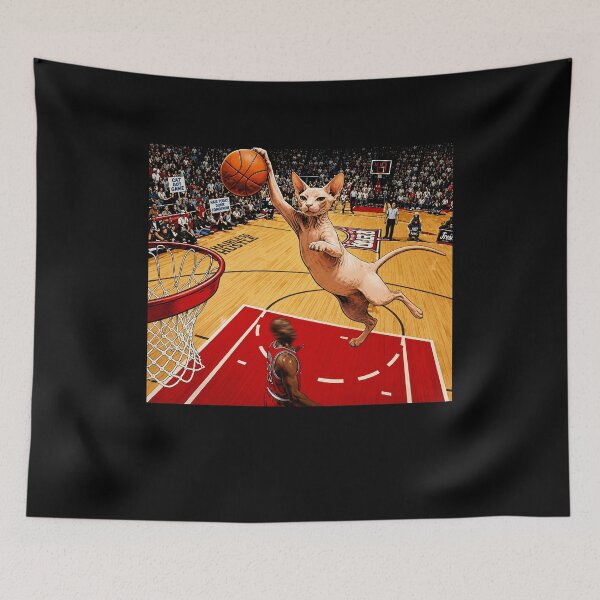 Item preview, Sphynx Cat Dunking A Basketball designed and sold by LOUP-SOLI.
