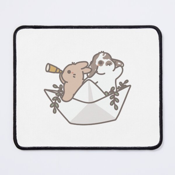 Item preview, Bunnies In Paper Boat Cute Kawaii Rabbit Sailing Art designed and sold by ArtsyWhim.