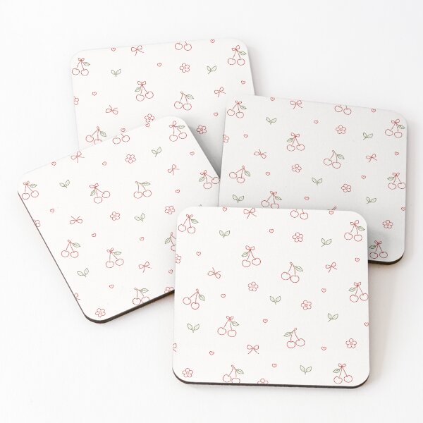 Item preview, Minimal Cherry Bow Doodle Pattern designed and sold by pola-pola.