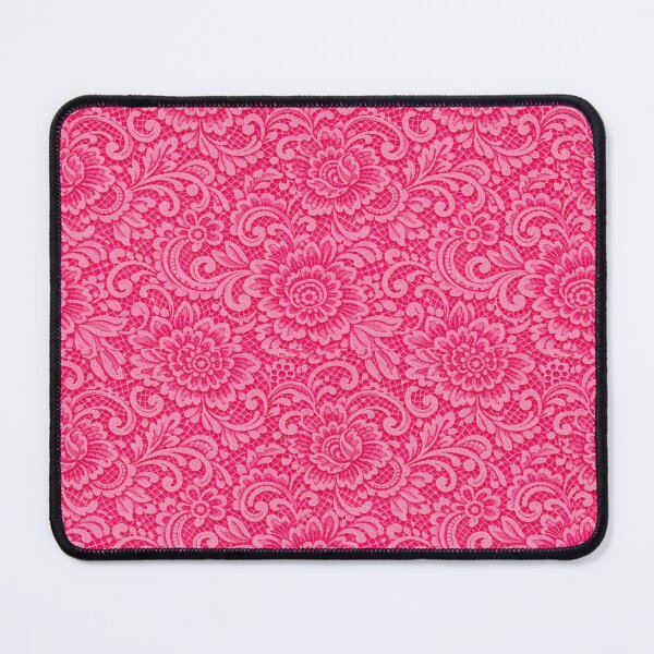 Item preview, 60s Vintage Hot Pink Lace Damask Pattern designed and sold by Ela Design Studio .