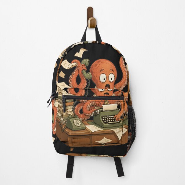 Item preview, Funny Octopus Secretary Corporate Burnout Retro Comic designed and sold by SoftAuraStudi0.