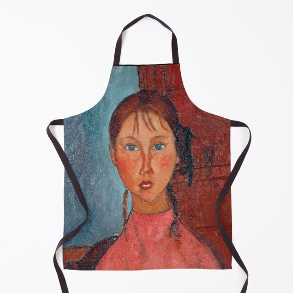 Item preview, Girl With Pigtails by Amedeo Modigliani: Modernist Portrait Fine Art Print designed and sold by artofuniverse.