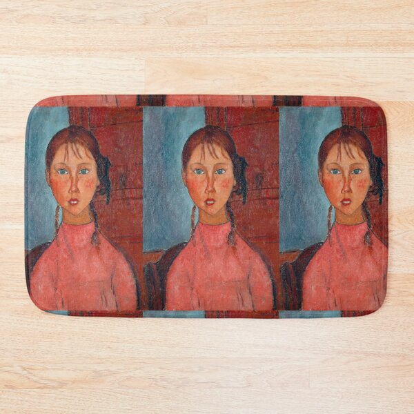 Item preview, Girl With Pigtails by Amedeo Modigliani: Modernist Portrait Fine Art Print designed and sold by artofuniverse.