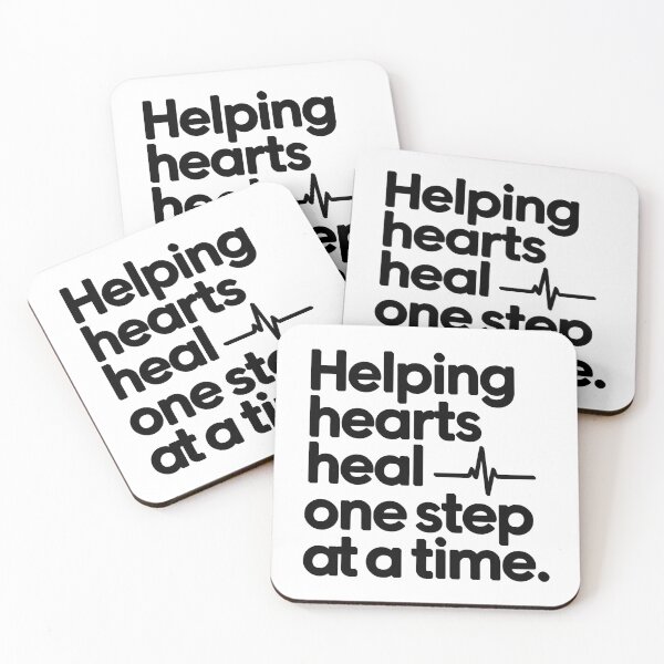 Item preview, Helping Hearts Heal One Step at a Time Cardiac Rehab Nurse Inspirational Gift designed and sold by CuteDesignables.