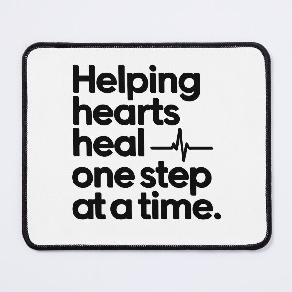 Item preview, Helping Hearts Heal One Step at a Time Cardiac Rehab Nurse Inspirational Gift designed and sold by CuteDesignables.