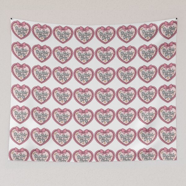 Item preview, Bookish Girly Cute Pink Bow Heart Coquette Aesthetic Book Lover designed and sold by LunaPixelStudio.