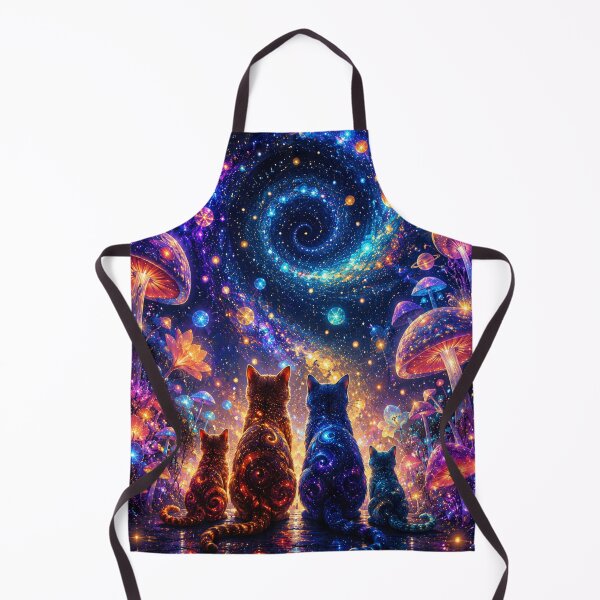 Item preview, Galactic Cat Family Dreamscape Cosmic Mushroom Wonderland designed and sold by Mindworx21.