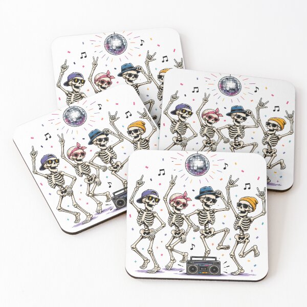 Item preview, Dancing Skeletons Disco Party Funny Gifts designed and sold by BadhbhArt.