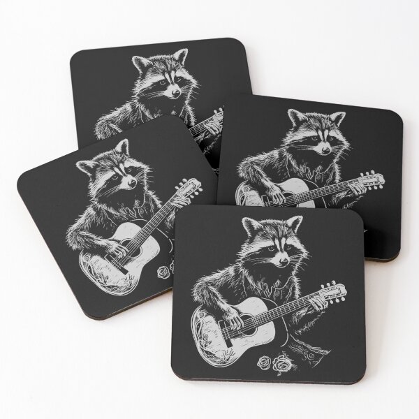Item preview, Funny Raccoon Guitarist Acoustic Guitar Mom Dad Kids designed and sold by rafaeltto.