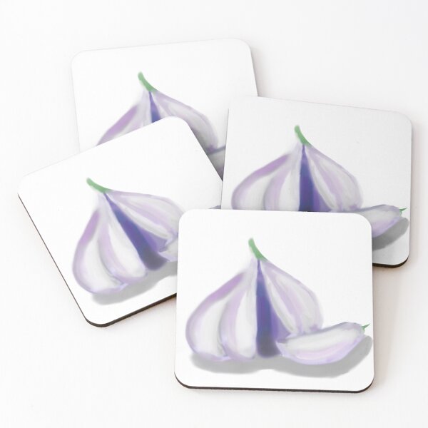 Item preview, Fresh Garlic Duo – Watercolor Kitchen Art designed and sold by Kazewalk.