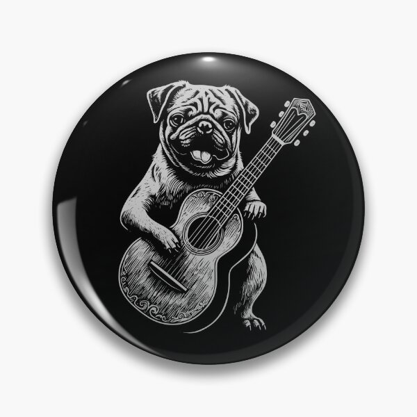 Item preview, Funny Pug Guitarist Acoustic Guitar Mom Dad Kids designed and sold by rafaeltto.