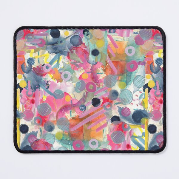 Item preview, Pink Blue Yellow Watercolor Chaos Print Abstract Repeating Pattern designed and sold by FaireWaveArt.