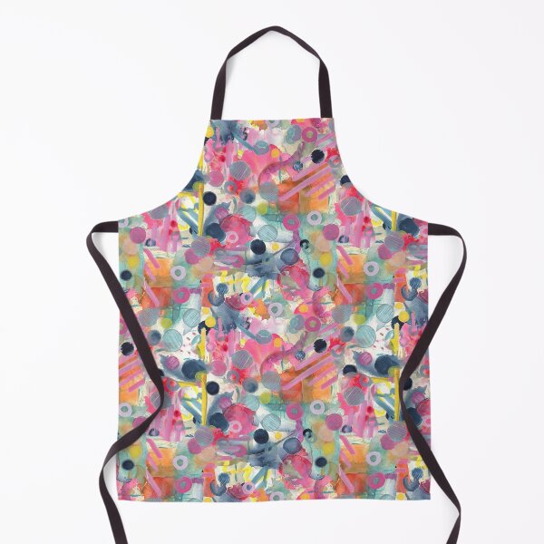 Item preview, Pink Blue Yellow Watercolor Chaos Print Abstract Repeating Pattern designed and sold by FaireWaveArt.