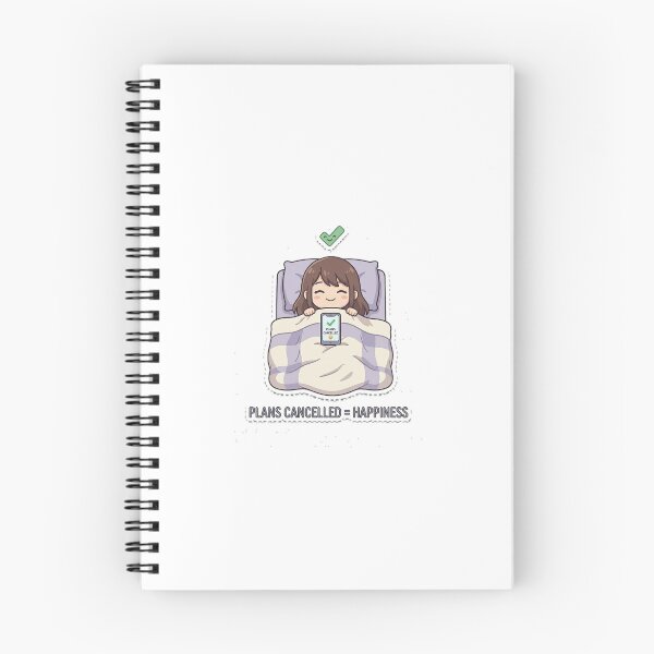 Item preview, Plans Cancelled Equals Happiness - Introvert Cozy Bed Funny designed and sold by IntrovertEngineer11.