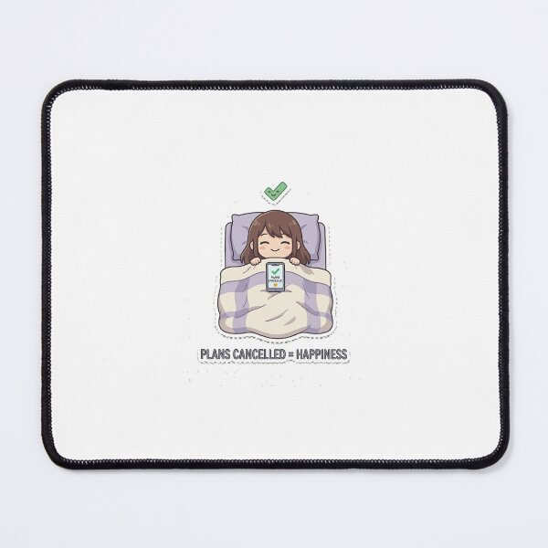 Item preview, Plans Cancelled Equals Happiness - Introvert Cozy Bed Funny designed and sold by IntrovertEngineer11.