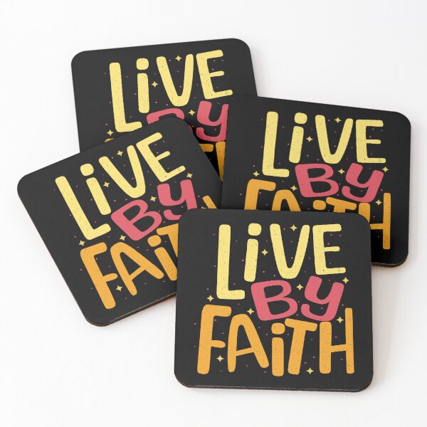 Item preview, Live By Faith – Minimalist Christian Typography Design designed and sold by Verse & Vibes.