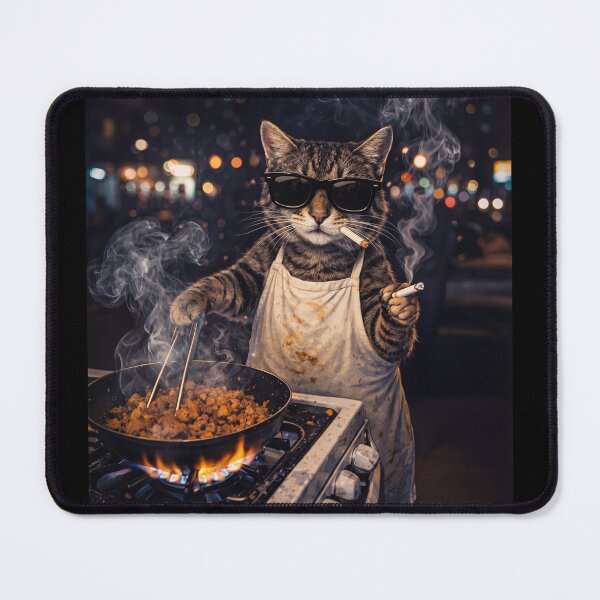 Item preview, Cat Cooking designed and sold by mahoganiart.